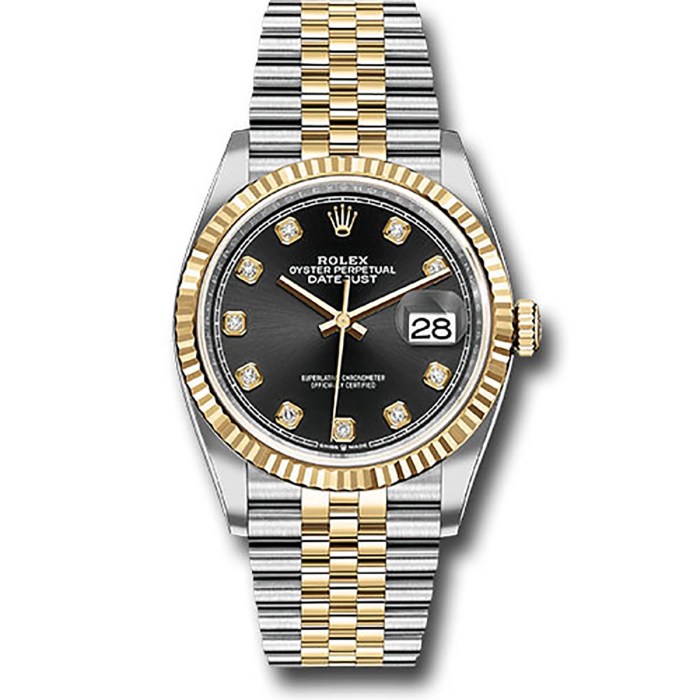 Rolex datejust black gold